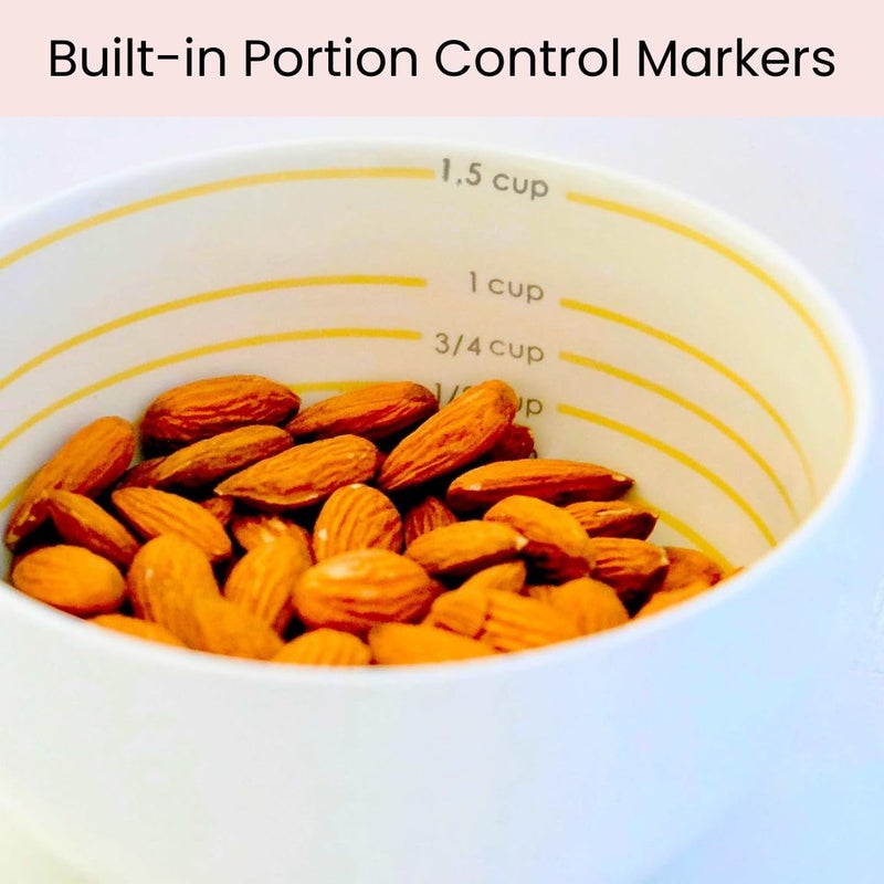 Uba Portion Control Bowl (PORCELAIN) for Measuring, Bariatric Diet, Diabetes & Healthy Eating - Image 3